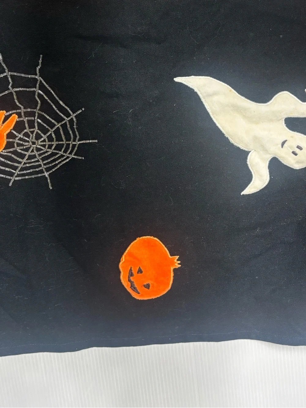 Pottery Barn Black Halloween Table Runner